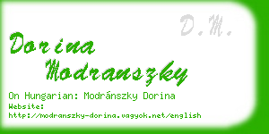 dorina modranszky business card